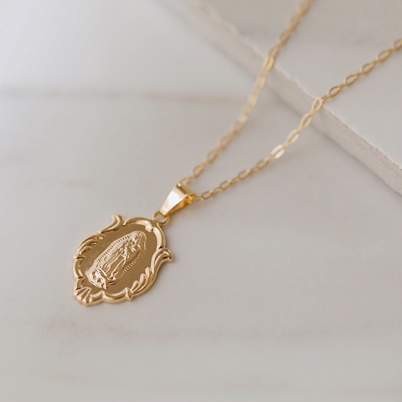 Virgin Mary Necklace | 18k Gold Filled - Picture 4 of 7